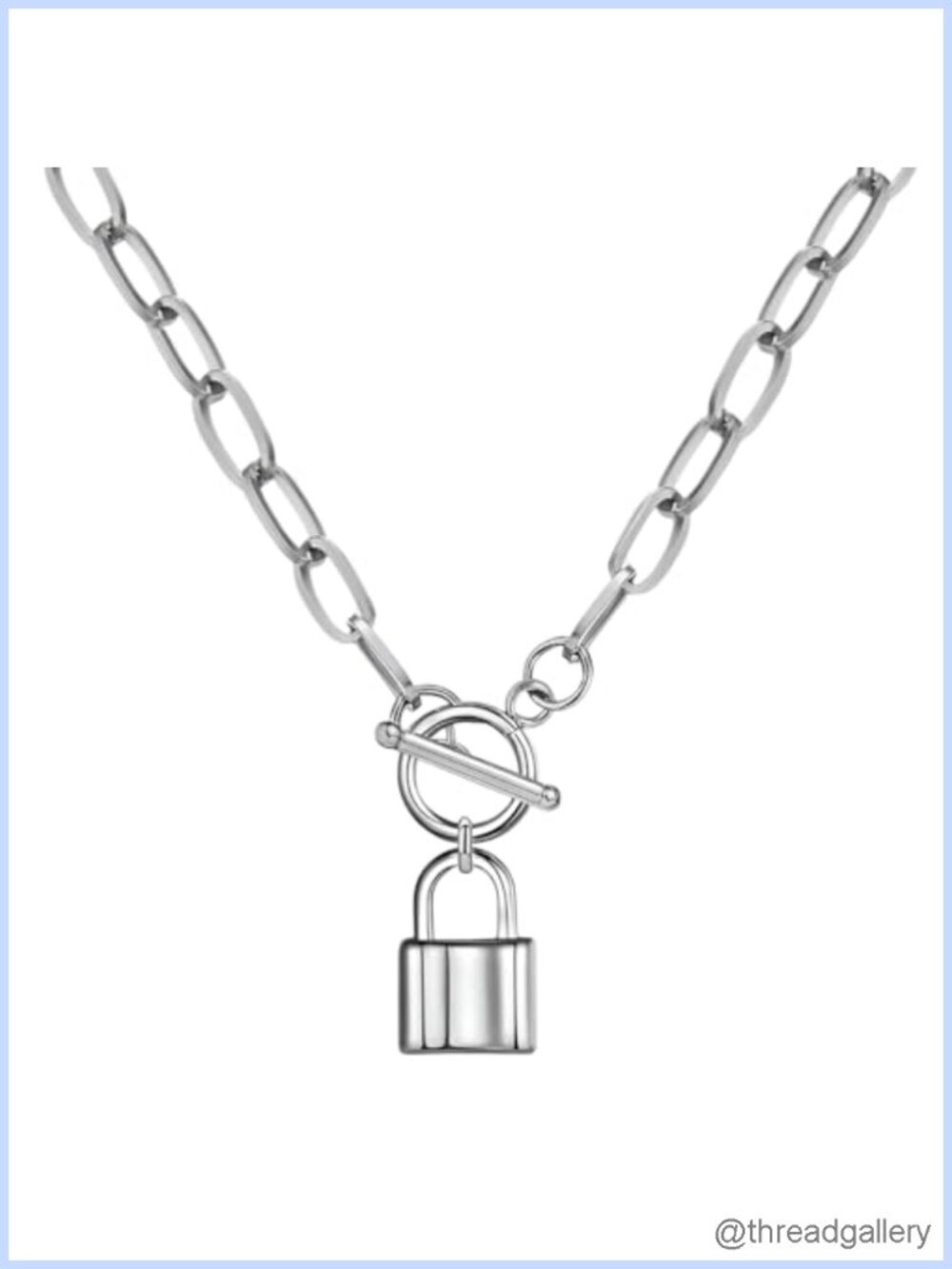 925 Sterling Silver Coin Toggle Necklace 14K Filled Gold Paperclip Chain